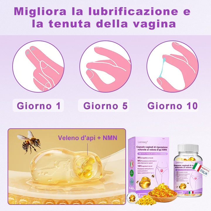 Bee Venom NMN Natural Repair Capsule vaginali [Per tutti i problemi vaginali e ormonali] 💐