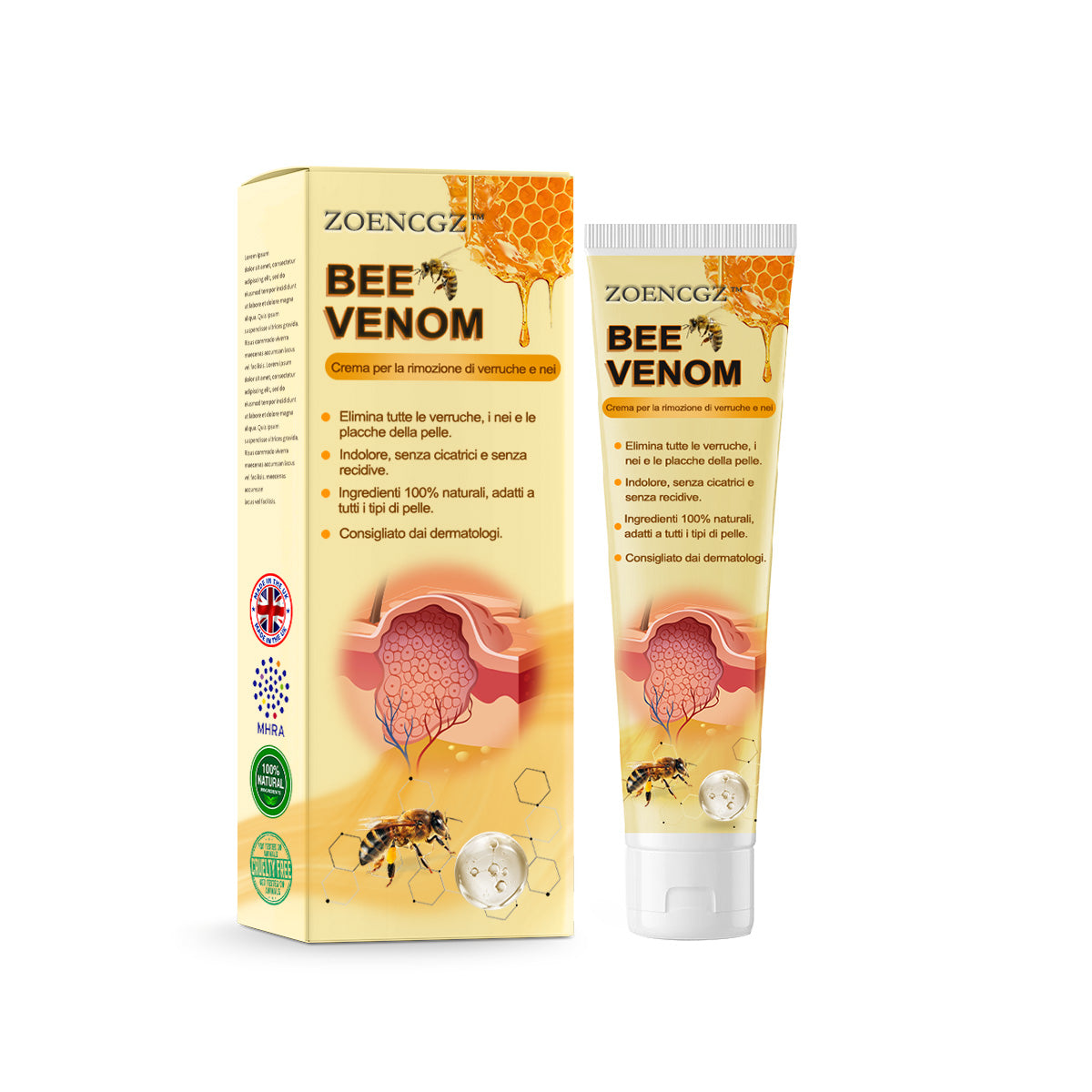 🌼🌼[💦Negozio ufficiale del marchio💦] Zoencgz™ Crema trattante al veleno d'api e verruche（👨‍⚕EMA Certificazione）